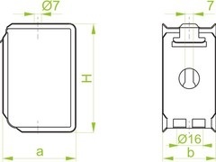 OZS/OZSO Riputusklamber 2kg/m E90 35x55x75mm, pakend 100tk BAKS