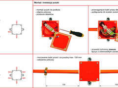 PMO2(5/3) Tulekindel E90 terasest ühenduskarp 127(160)x127x58mm IP65 5 klemmi / 3 sisendit 1,0mm2...10mm2; 4x2,5mm2, 2x4,0mm2 BAKS