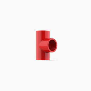 ABS 25/21mm "T", red, plastic