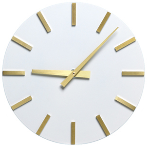 Decorative Clock Type C, Ø300, Brass, Impulse