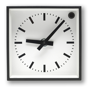 Slave Clock, steel 230x230, HH:MM, A, White, Single sided