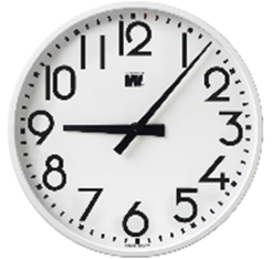 Decorative Clock Optic, Ø400, White, Quartz