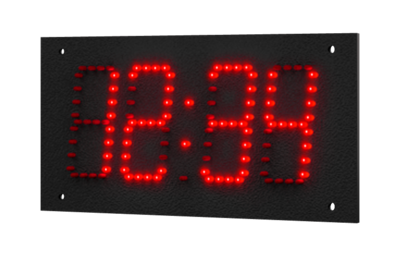 Digital IR clock RGB.HH:MM display, 10cm digit height, red diode,IP66