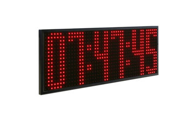 Digital NTP clock RGB.HH:MM:SS display, 27cm digit height, red diode,IP67