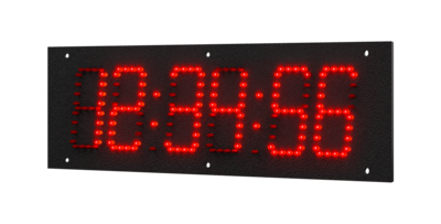 Digital IR clock RGB.HH:MM:SS display, 10cm digit height, red diode,IP66