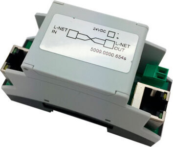 Rack-mount L-NET Power Injector; - L-Net power extender - Max. 30VDC / 2Amp - Power adapter / Supply not included Rack-mount L-NET Power Injector; - L-Net power extender - Max. 30VDC / 2Amp - Power adapter / Supply not included