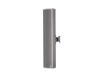 Sound column outdoor, incl. swivel bracket, 20 watts, RAL 9006, aluminium, with thermal fuse and ceramic block, certified EN 54-24, BS 5839 compliant, IP66, 1438/CPD/0315, TS-C 20-500/T-EN54