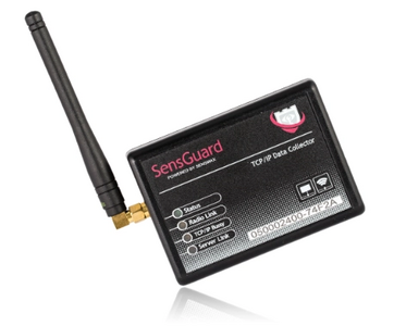 SensGuard-TCP-LRX2: Automatic Data Collector, 868MHz, LAN/RJ45, Support 200 sensors, built-in backup memory, wrl range 150-200m