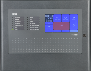 Addressable control panel with colourful TFT display, expandable up to 8 loops, 200 zones, supports TTE protocol, Metal housing, 1 iRIS8 Loop TTE on-board, optional 4 loops in the same box and expandable up to 8 loops with iRIS8 (0)Loop Extension box