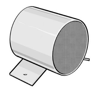 Sound projector, metal, power 10/3/1,5W, IP54 Sound projector, metal, power 10/3/1,5W, IP54
