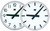 Slave Clock in-/outdoor, alu (RAL 7016), HH:MM, LED illum (230 VAC), A, Ø1250, Single sided