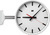 NTP Clock, plastic, sweep. sec, PoE, HH:MM:SS, A, Ø230, White, Double sided. Wall- or ceiling mounting to be stated at order