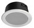 Ceiling speaker, 6 watts, RAL 9010, metal, with thermal fuse and ceramic block, firedome, certified EN 54-24, BS 5839 compliant, IP21C, 1438-CPR-0384, DL-FF 06-165/T-EN54