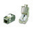 Cat6a, FTP, RJ45 keystone jack, punch down type, white