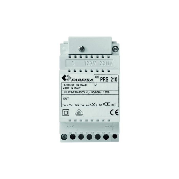 Transformer 15VA.13Vca.VDE. On DIN bar (3 modules)., PRS210