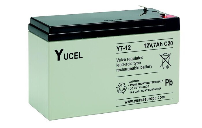 Yuasa aku 7Ah, 12V, YUVOLT 7-12 BATTERY, 2,1 kg (Tehase kastis 8tk)