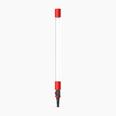 ABS 25/21mm condensation drain ball valve 48cm, red, plastic