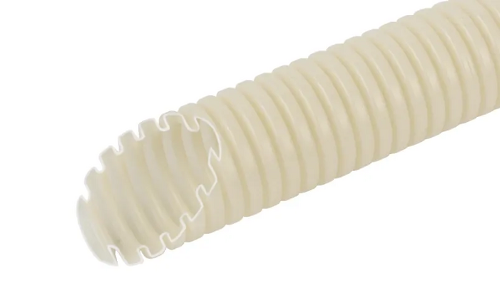 FFKu-EL-F DN 25 corrugated plastic conduits, grey, 50 m roll