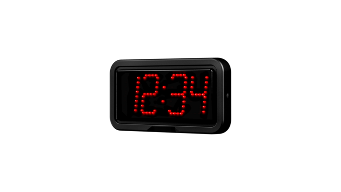 Digital NTP clock RGB.HH:MM display, 10cm digit height, red diode,IP66