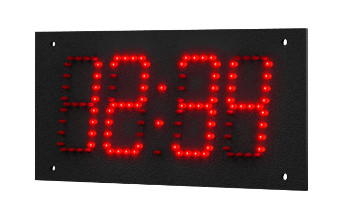 Digital IR clock RGB.HH:MM display, 20cm digit height, red diode,IP66