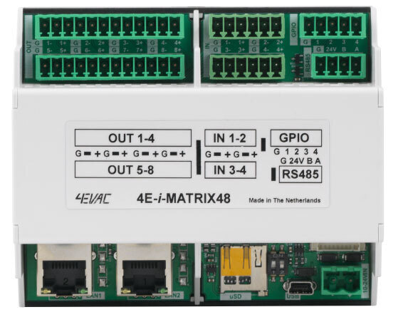 Remote Controlled Zone Extender Module for additional 6-sub-zones, dual source path A&B; DIN RAIL, EN54-16
