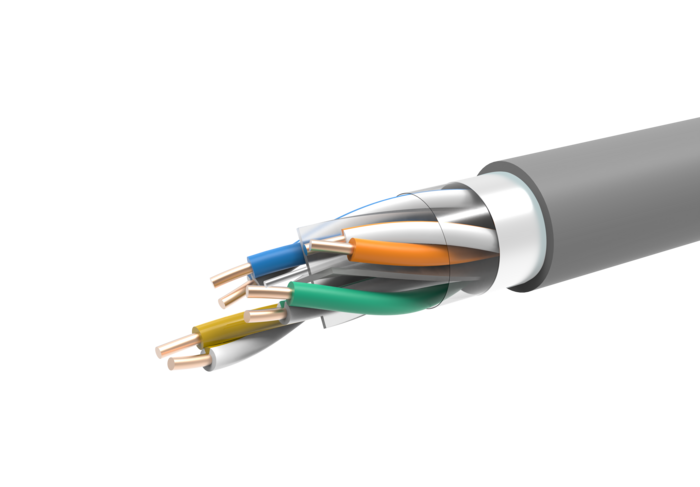 LinkSide 490317 - F/UTP, CAT6A, indoor,  23AWG(0.565mm) CU 4P, LSZH RAL7035, B2ca-s1a,d1,a1, Wooden drum 500m