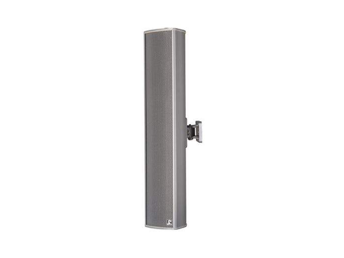 Sound column outdoor, incl. swivel bracket, 20 watts, RAL 9006, aluminium, with thermal fuse and ceramic block, certified EN 54-24, BS 5839 compliant, IP66, 1438/CPD/0315, TS-C 20-500/T-EN54