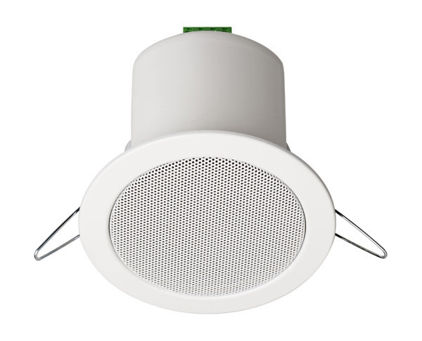 Ceiling speaker, 6 watts, RAL 9016, metal, with thermal fuse, certified EN 54-24, IP21C, 1438-CPR-0434, DL 06-77/T-EN54