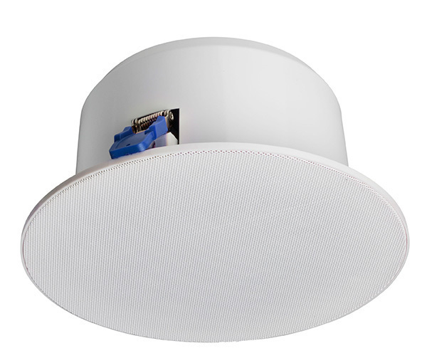Ceiling speaker, 6 watts, RAL 9016, metal, with firedome and WAGO-connector 221, certified EN 54-24, IP21C, 1438-CPR-0642, DL-SE 06-130/T-EN54