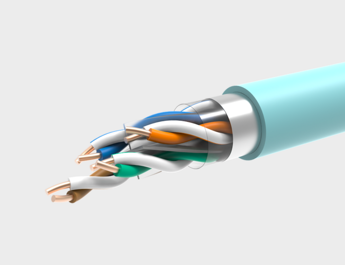 LinkSide, Cat6, F/UTP, sisekaabel, 23AWG (0.565mm), hall (RAL7035), LSZH, 305m trummel. B2ca-s1ad1a1