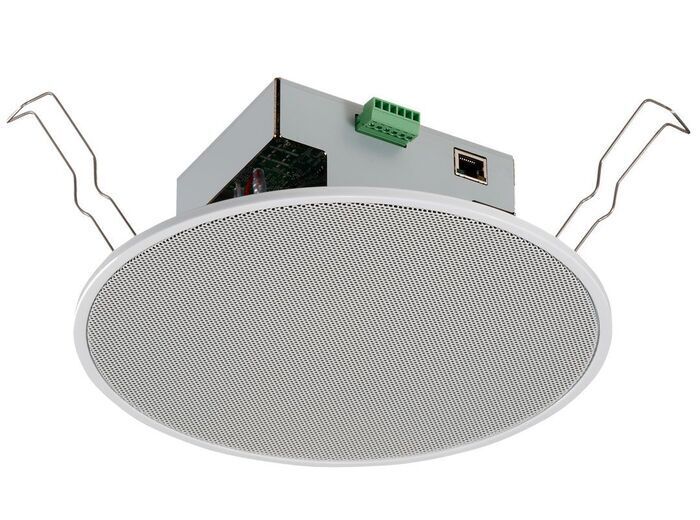 IP süviskõlar valge (RAL 9016), 16cm, 8W, 60Hz-20kHz, SIP audio, ONVIF audio, multicast audio (kuni 20 aadressi), scheduler (kalender muusika/teadete edastamiseks), PoE, 1W/1m 94dB