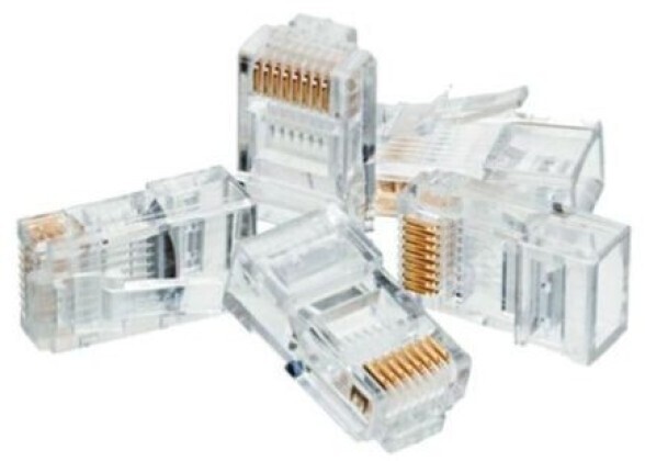 Cat6, UTP, RJ45 plug, clear