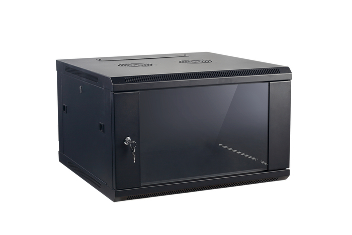 18U, Wall, 600x500, H=905mm, glassdoor, black(RAL9005); 0,096m3, LinkSide
