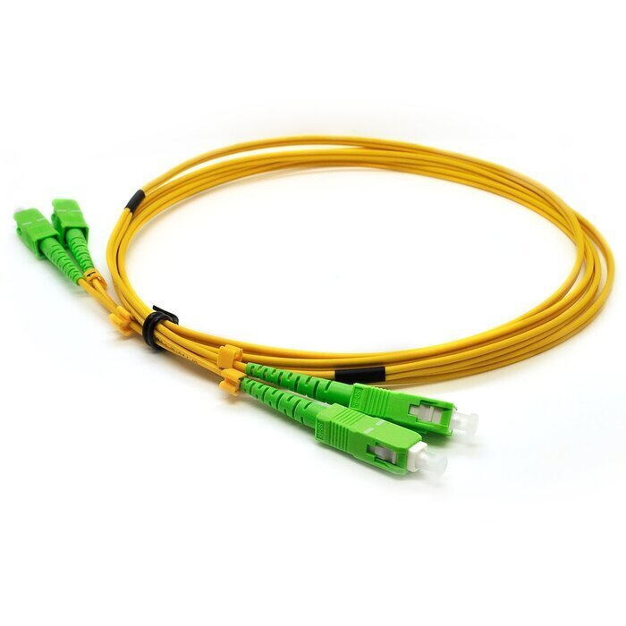 LinkSide patch cable single mode SC APC - SC APC duplex 2.0mm*2 PVC 5m